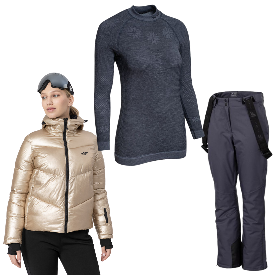 Veste de ski femme 4F + pantalon de ski 4F + gilet 